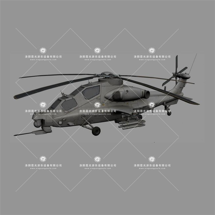 王五镇武装直升机3D模型